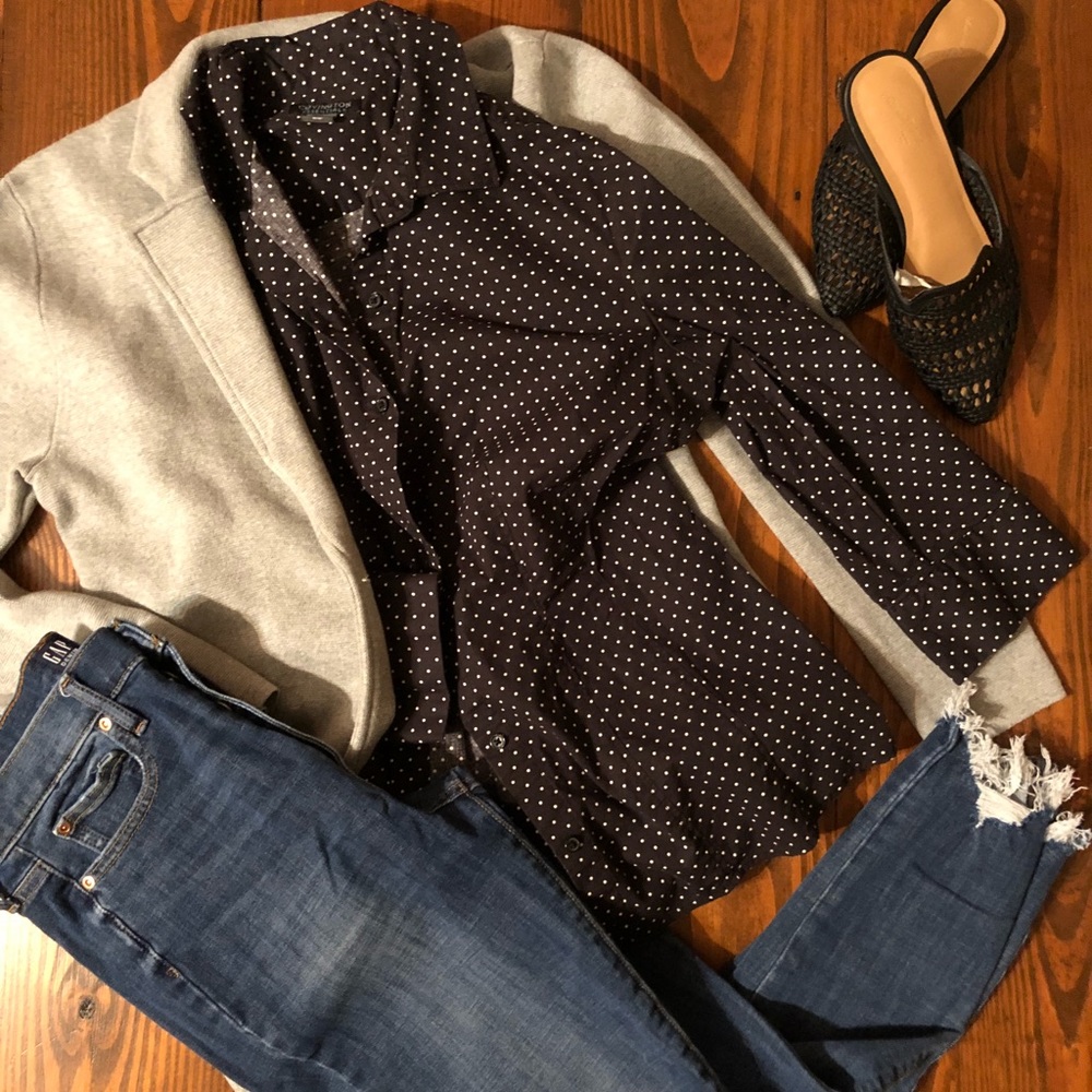 Covington Essentials Polka Dot Button Down